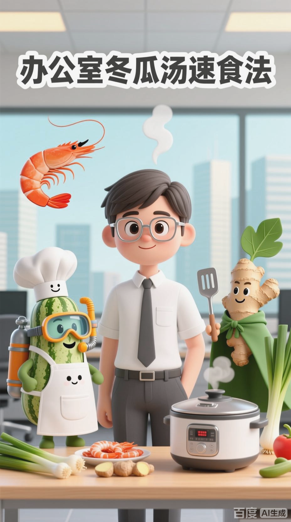 办公室冬瓜汤,清热又速食