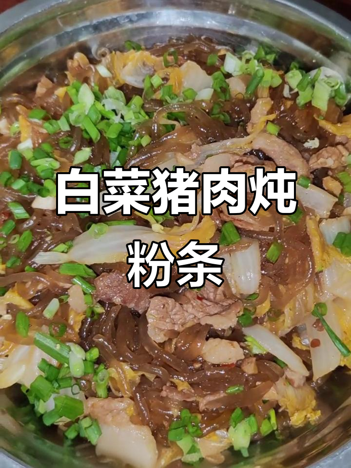 东北大姨教你做白菜猪肉炖粉条,家常美味不容错过