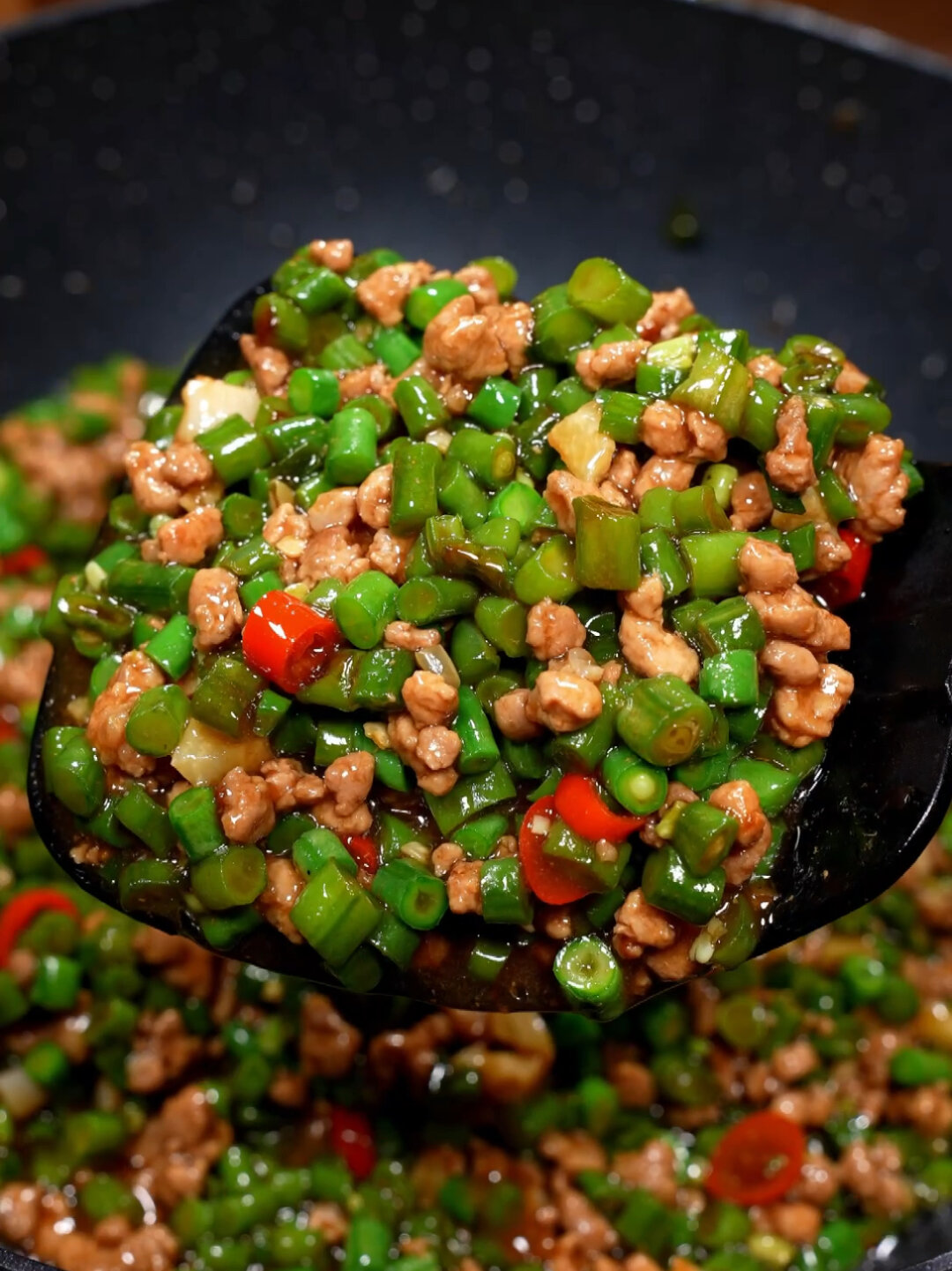 豇豆炒肉沫