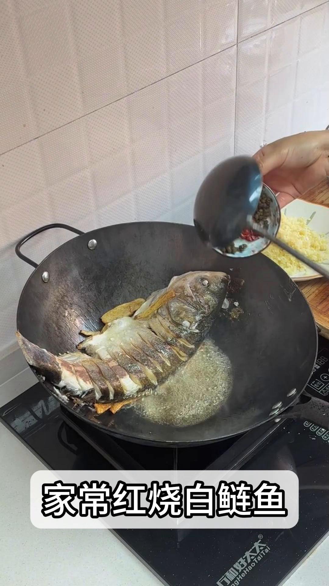 家常红烧白鲢鱼,美味又营养