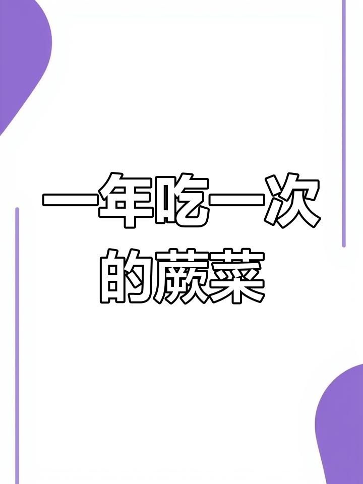 一年仅一次的蕨菜盛宴,错过就要等明年