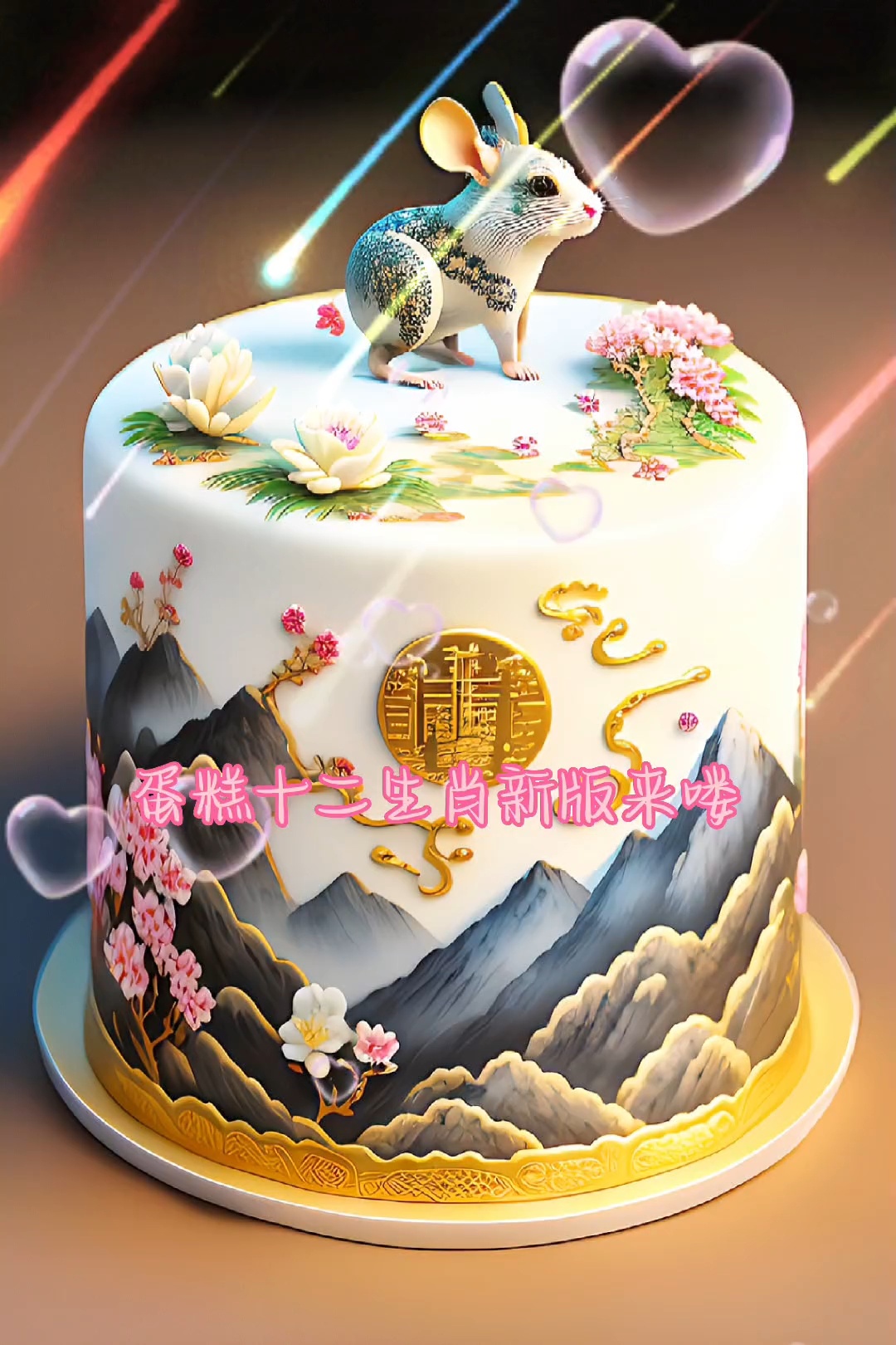 这么漂亮的生肖蛋糕来喽,你一定要分享给你