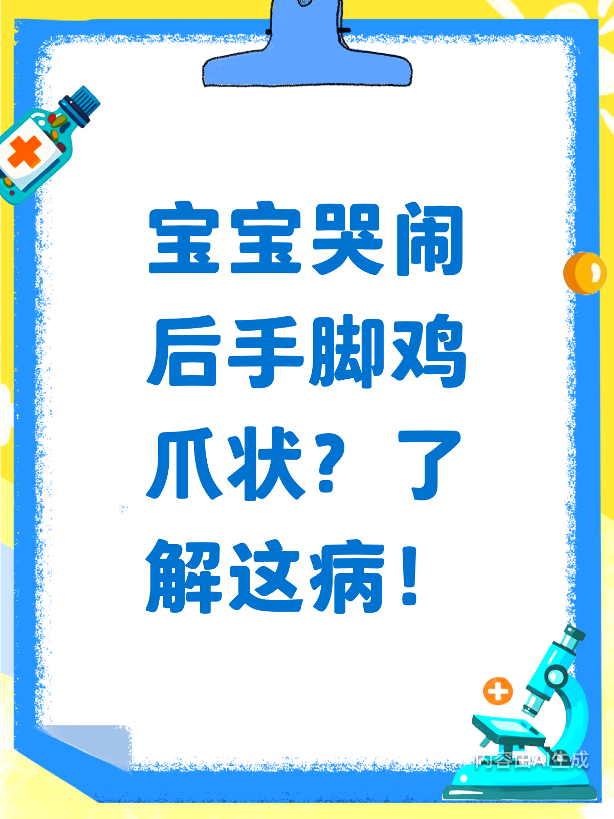 哭闹后手脚变鸡爪?原来是这么回事!