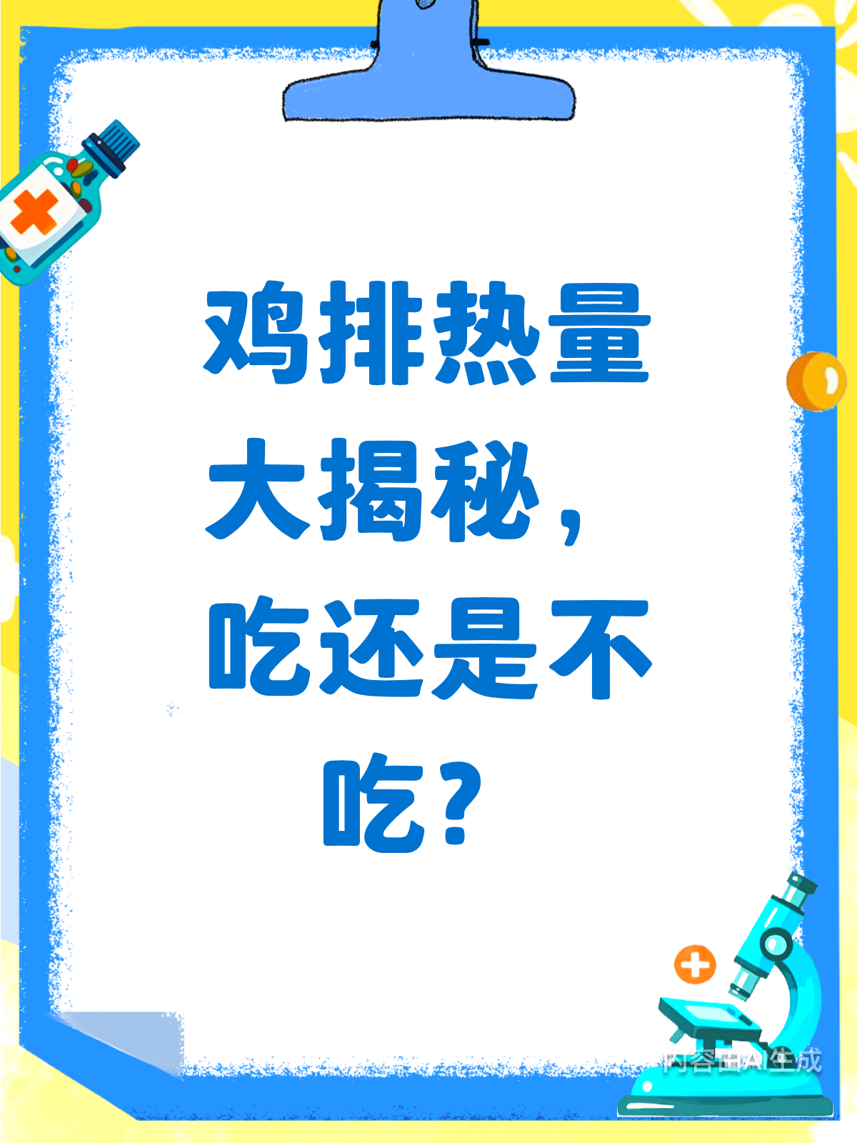鸡排热量大揭秘!吃还是不吃?