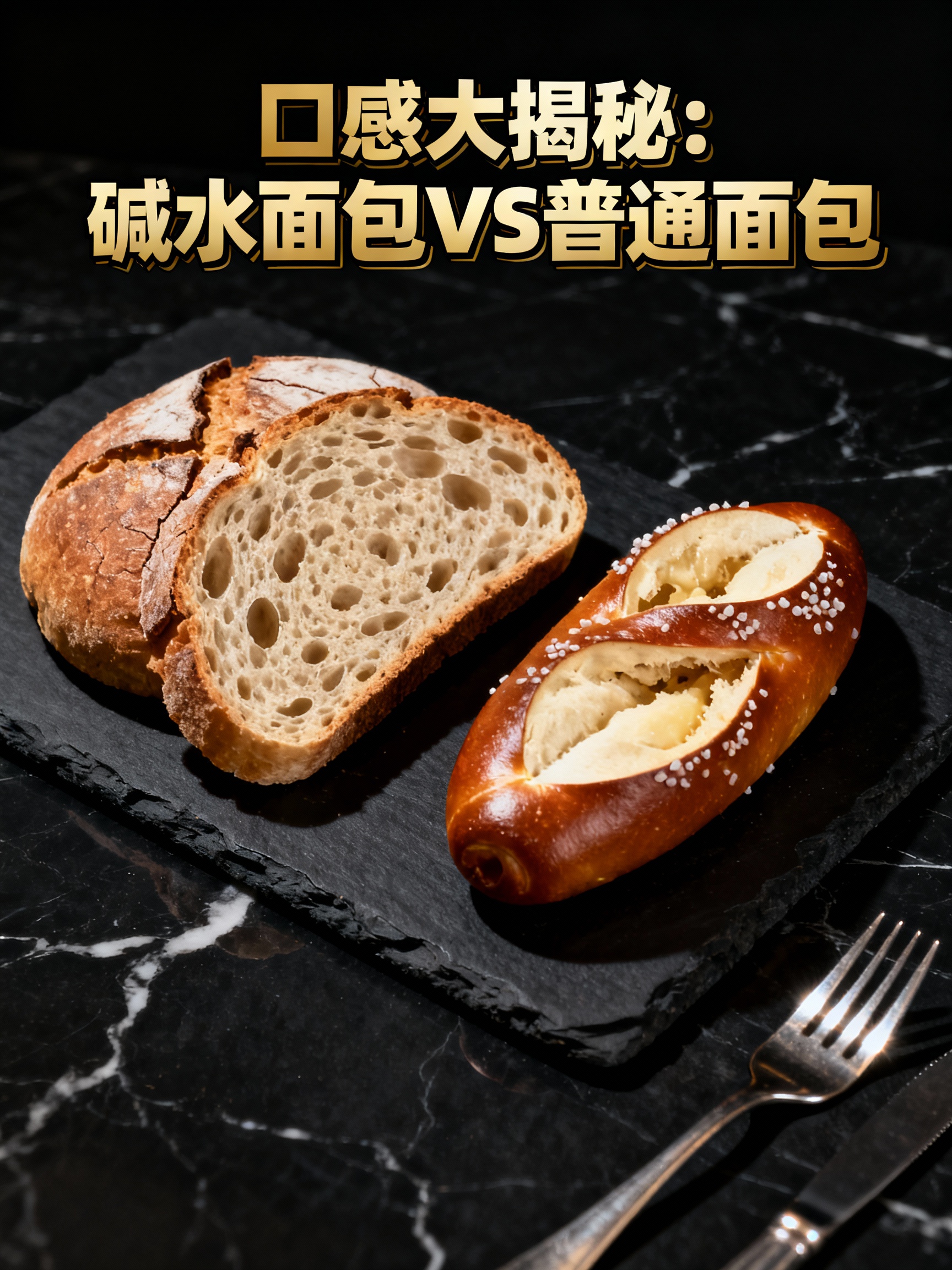 普通面包和碱水面包谁更胜一筹？口感大揭秘