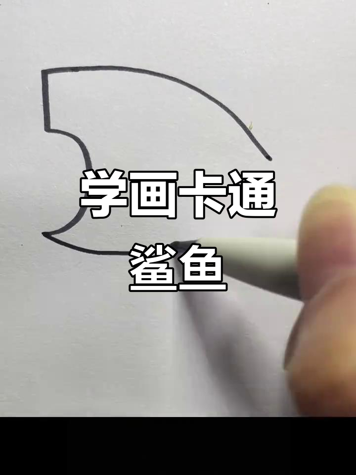 轻松学画可爱鲨鱼,简单步骤教你画出萌态十足的海洋生物