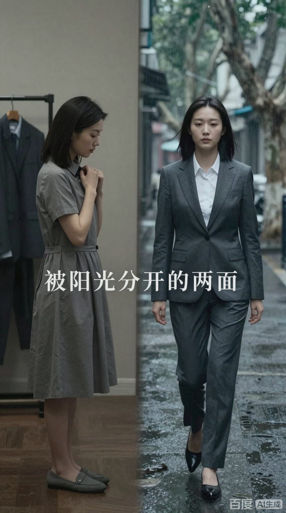 西装与布裙，正反面的自我