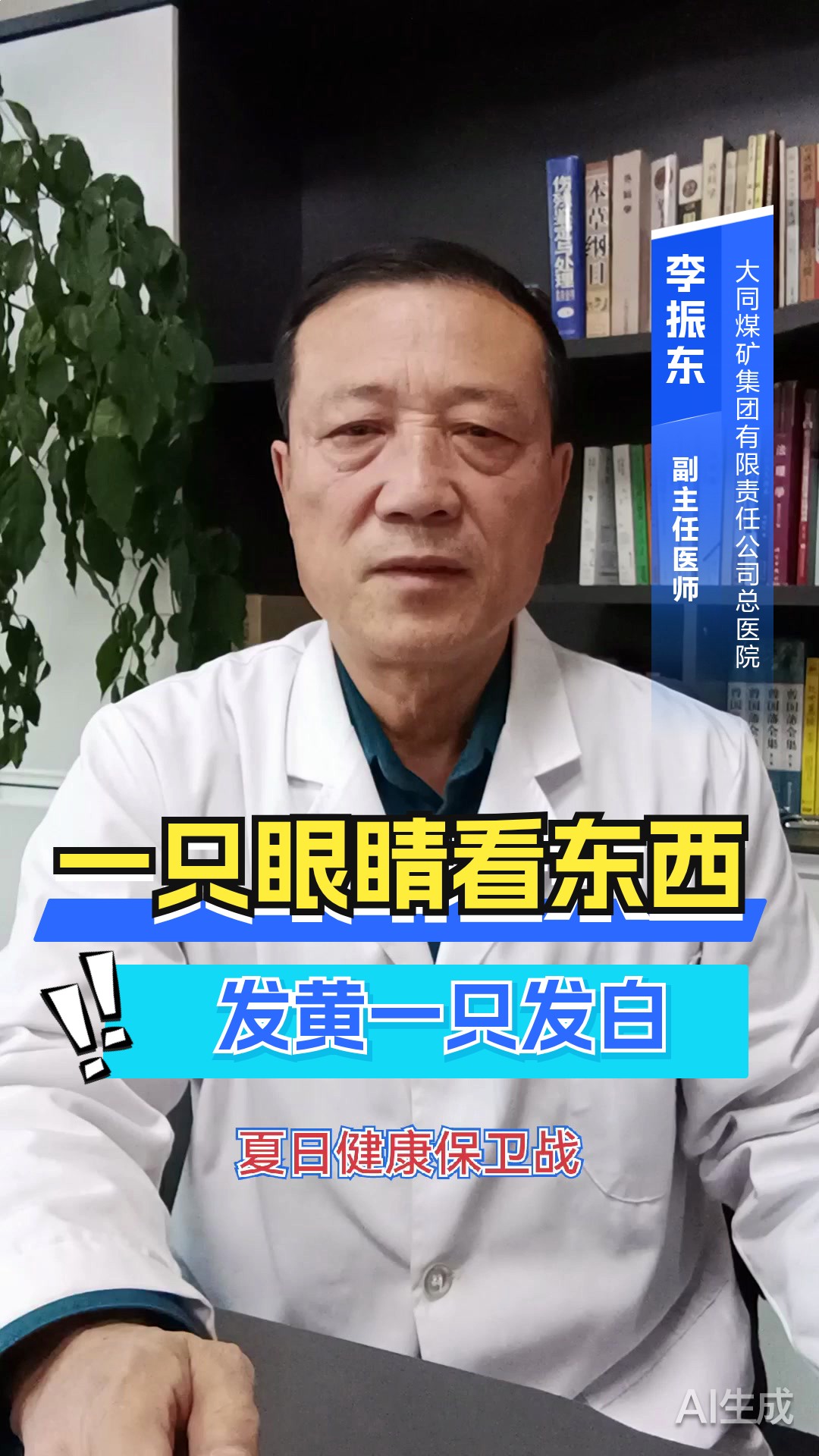 一只眼睛看东西发黄一只发白