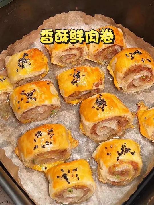 巨好吃的香酥鲜肉卷,10分钟就能搞定的手抓饼营养早餐