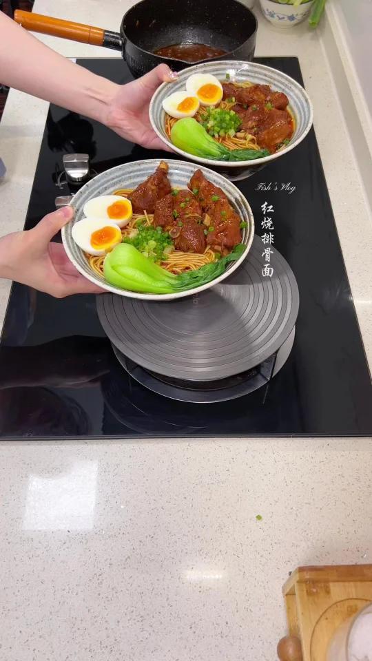 二人食|红烧排骨面汤汁鲜美软烂脱骨