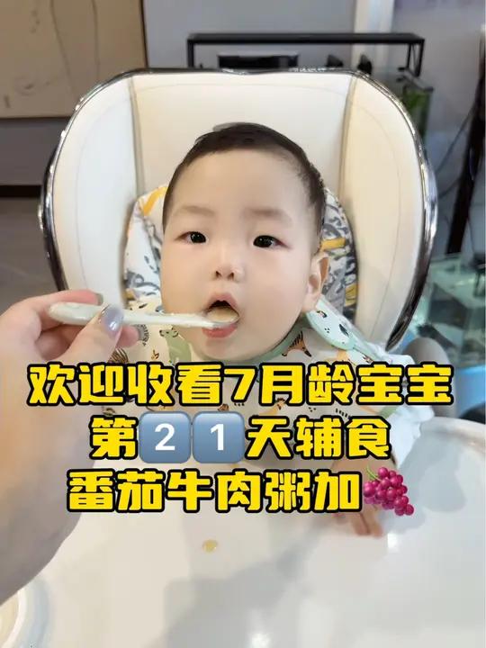 「辅食51天」番茄牛肉粥试试这样做,鲜香软嫩,做出来的牛肉不柴,营养又好消化,牛肉中富含丰