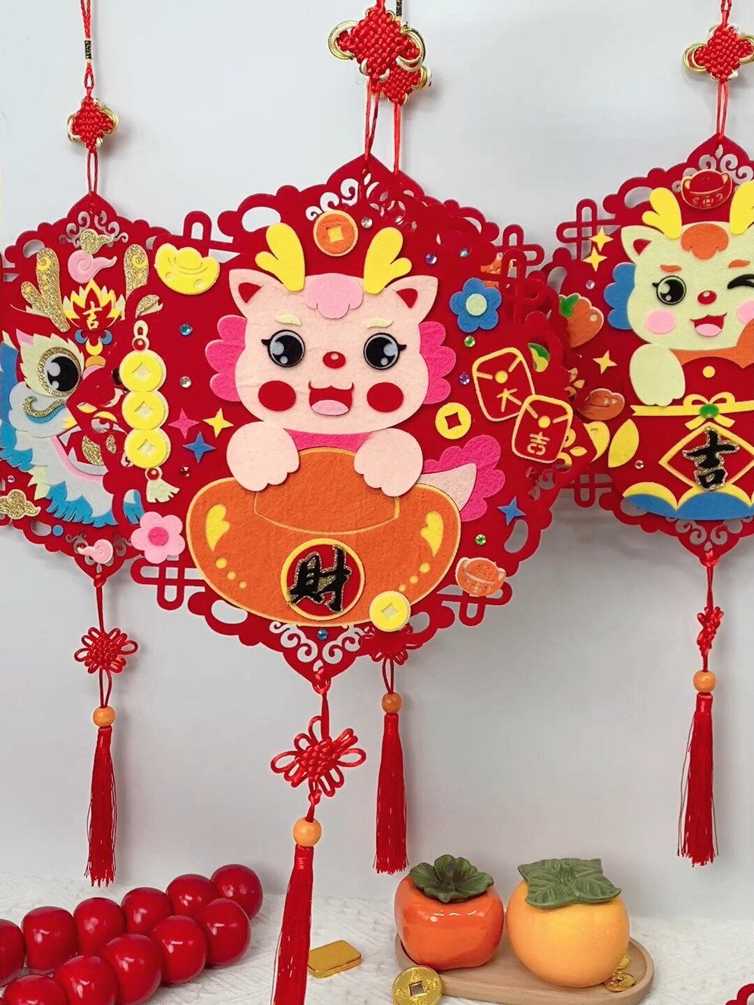 幼儿园手工课堂|龙年手工制作挂饰