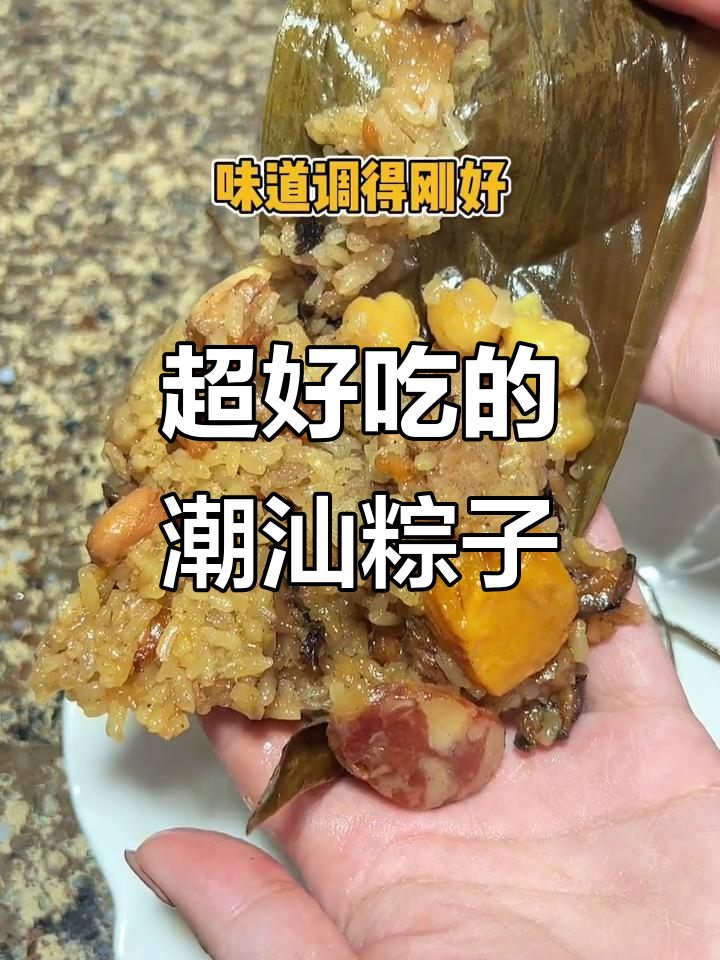 潮汕妈妈手包的咸蛋黄肉粽,馅料满满超满足!