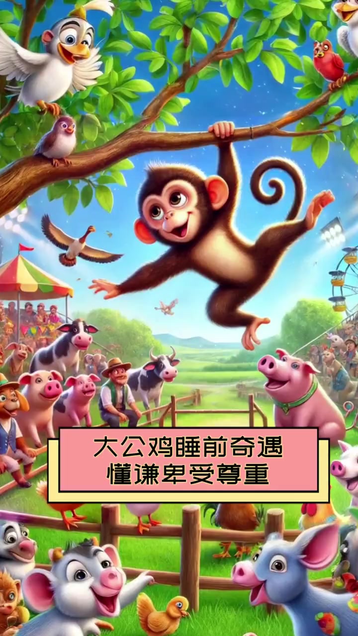 大公鸡睡前奇遇,懂谦卑受尊重