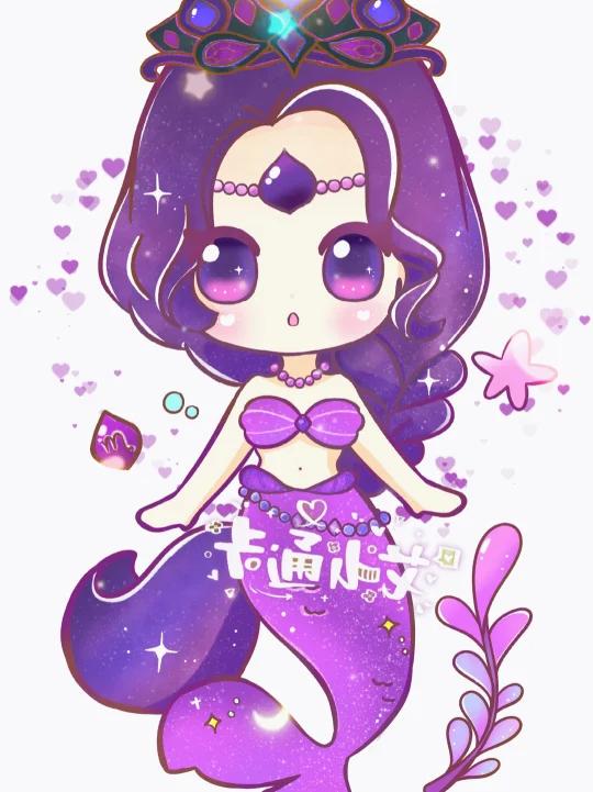 十二星座美人鱼公主 天蝎座 原创星座卡通画