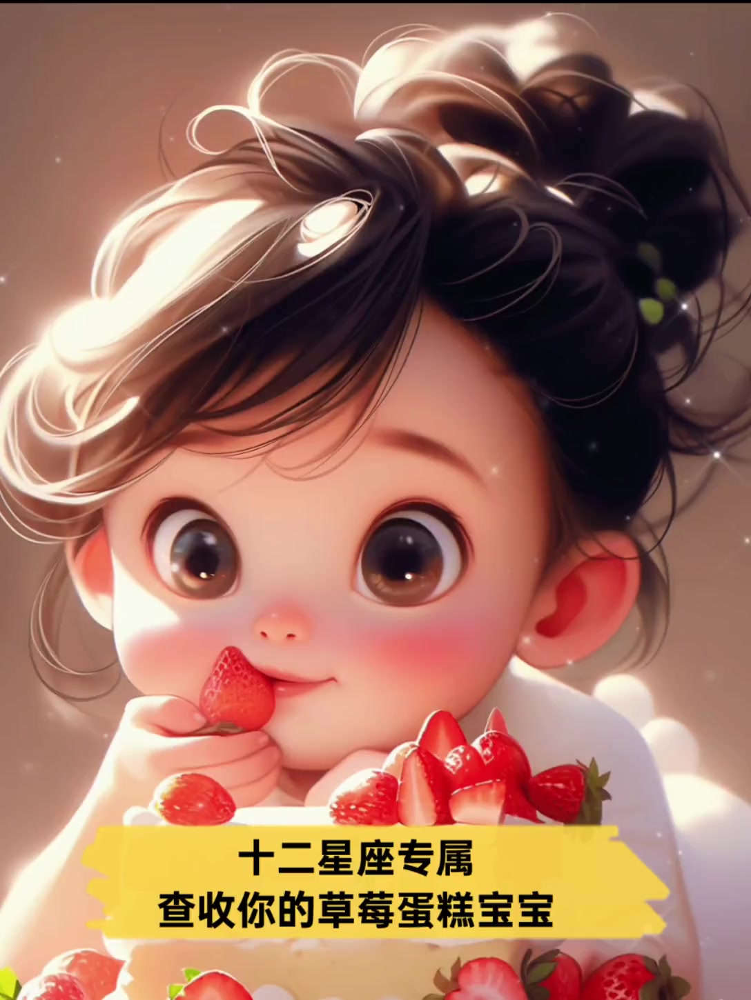十二星座专属,查收你的草莓蛋糕宝宝