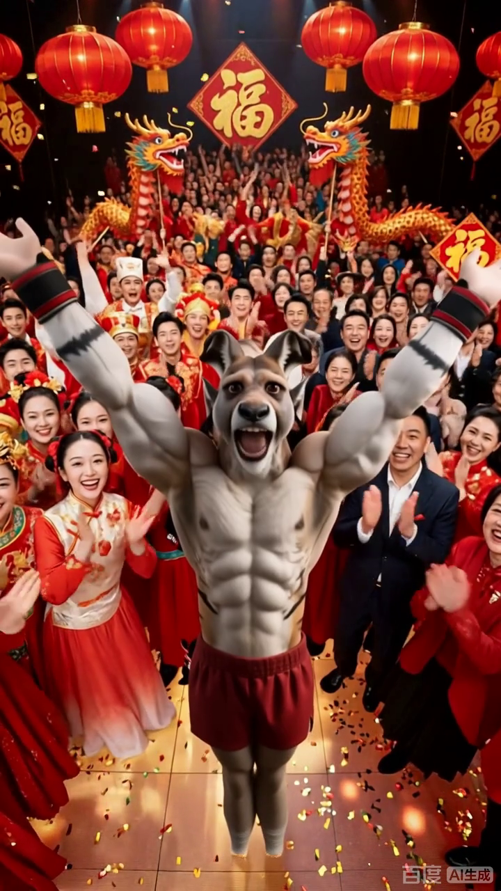 肌肉狗闹春乐翻天