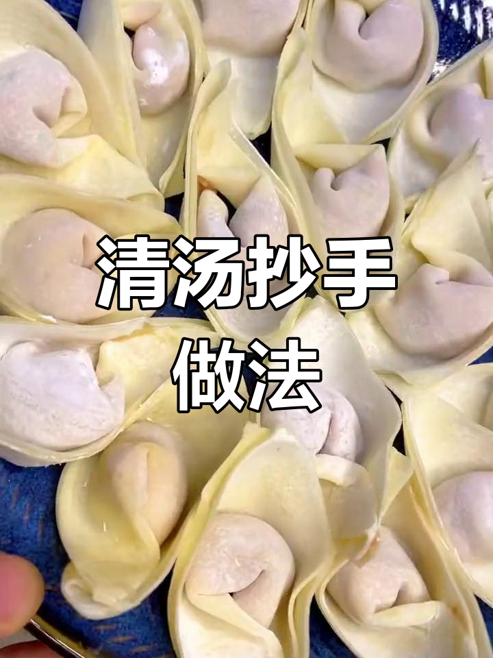 自制清汤抄手,肉馅鲜嫩多汁