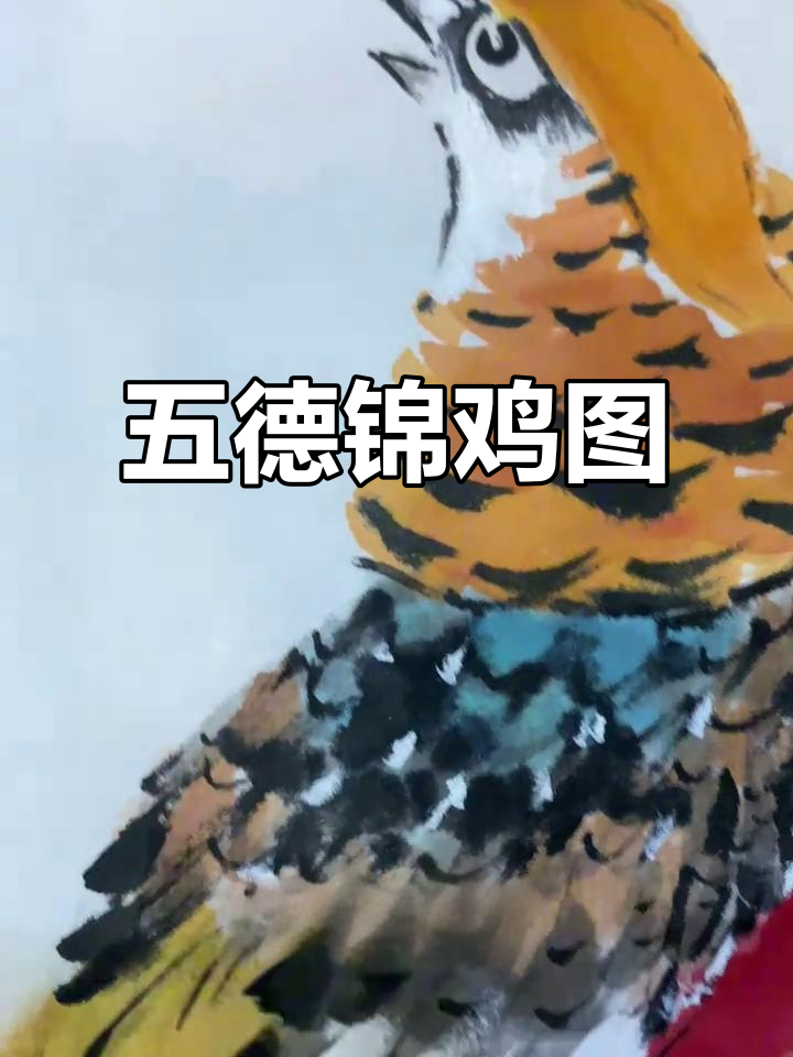 鸡有五德:文武勇仁信,画锦鸡展示这些美德