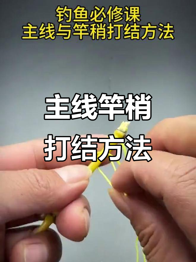 钓鱼主线打结技巧,轻松防止跑鱼