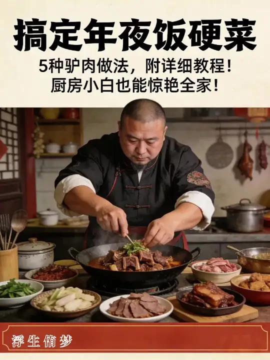 年夜饭硬菜:五种驴肉做法,你会几道