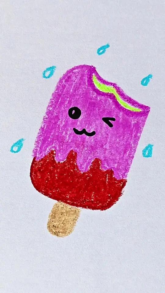 简单易学的雪糕简笔画