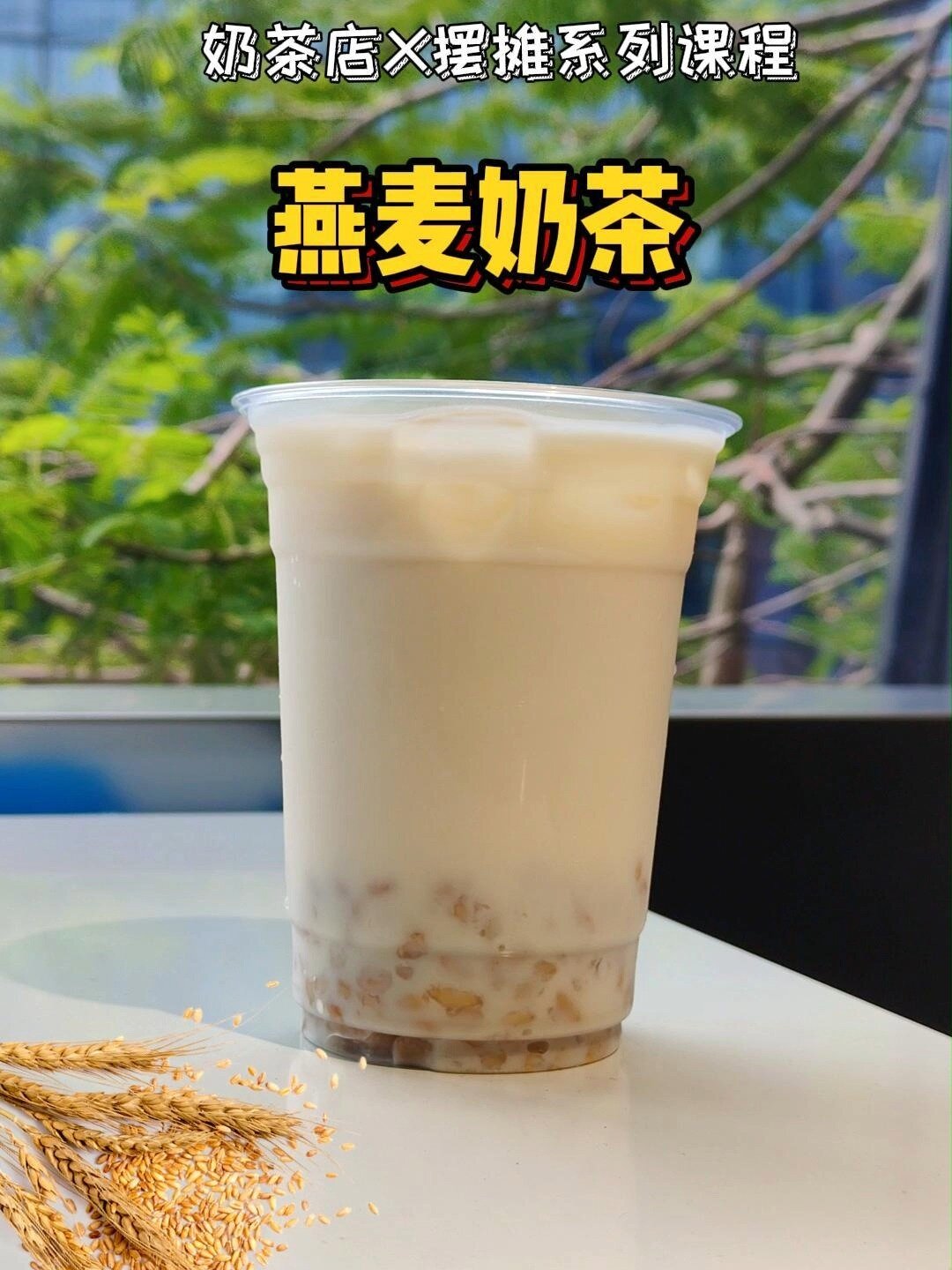 奶茶摆摊做法教程:冷热皆宜的燕麦奶茶