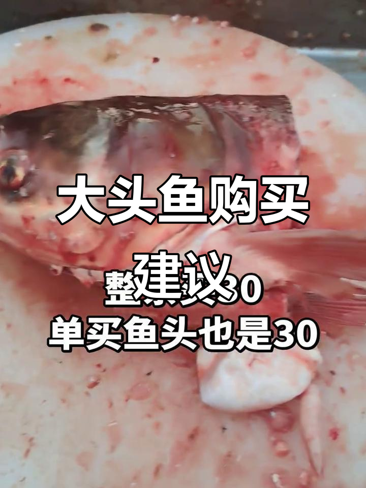 买整条大头鱼更划算，价格差不多却多了鱼肉！