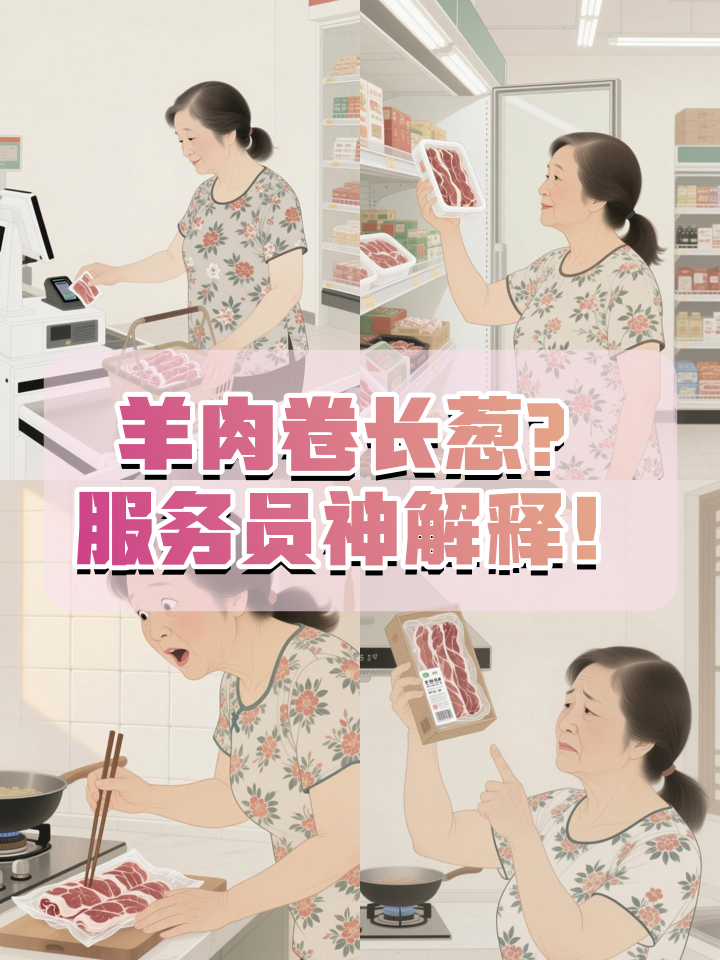 大姐买的羊肉卷上有葱颗粒,服务员神解释:羊吃沙葱身上长的葱!