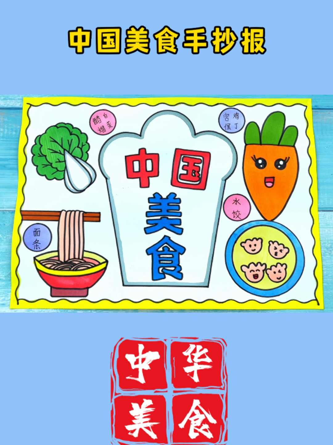 中国美食手抄报模板
