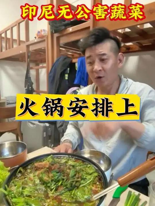 无公害蔬菜系，火锅安排上！印尼打工生活分享！#打工仔君哥#真实生活分享计划