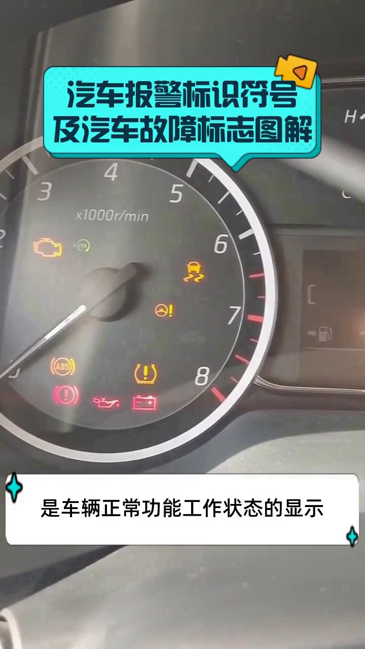 汽车报警标识符号及汽车故障标志图解