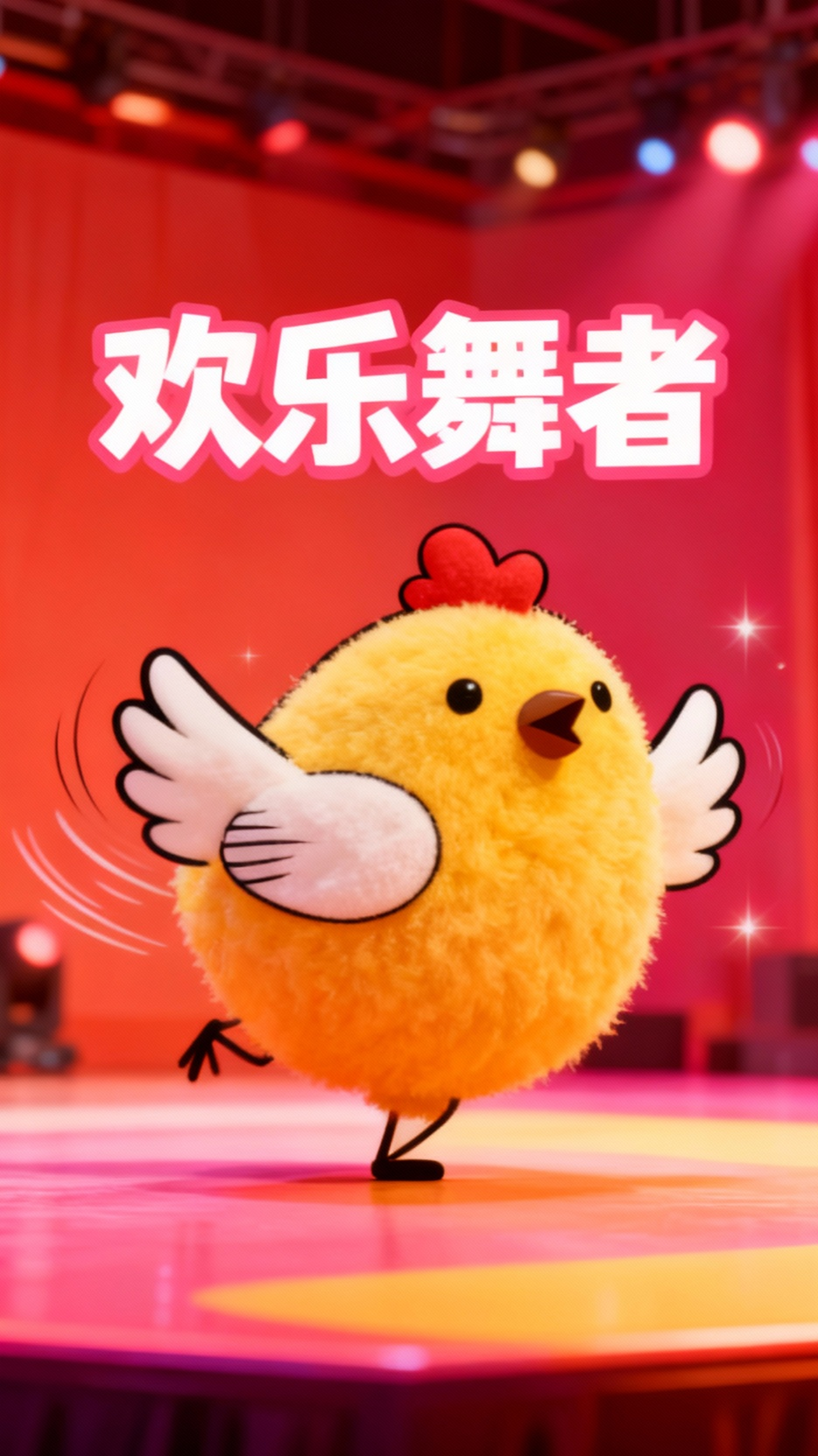 黄色小鸡欢快跳舞