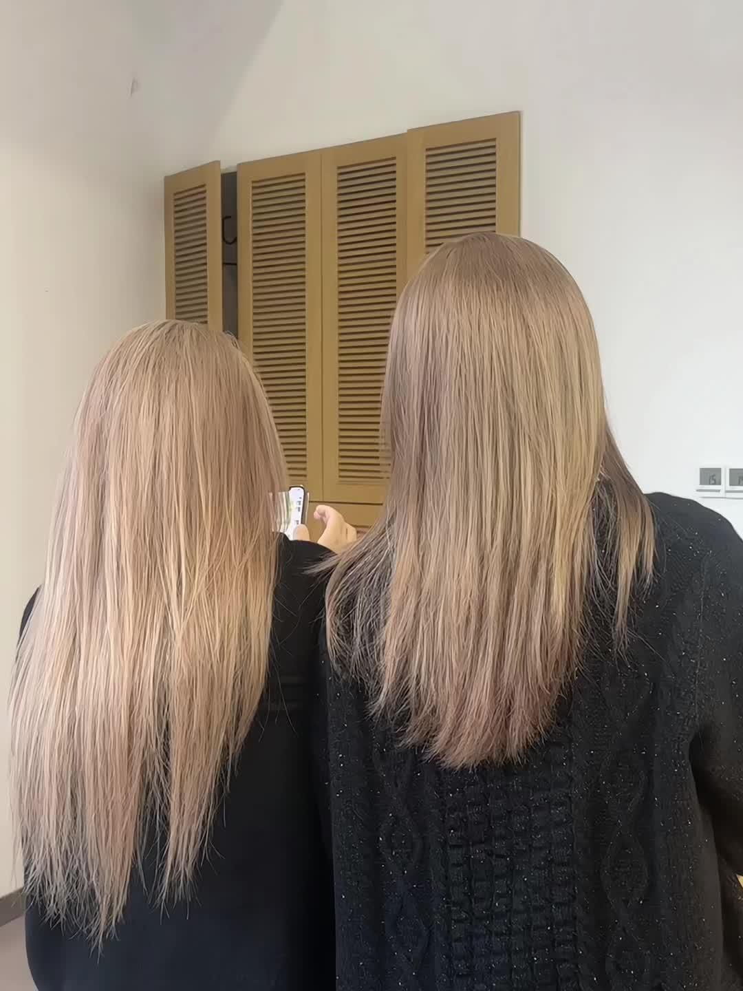 闺蜜染发局. 高级感发色 奶茶色系