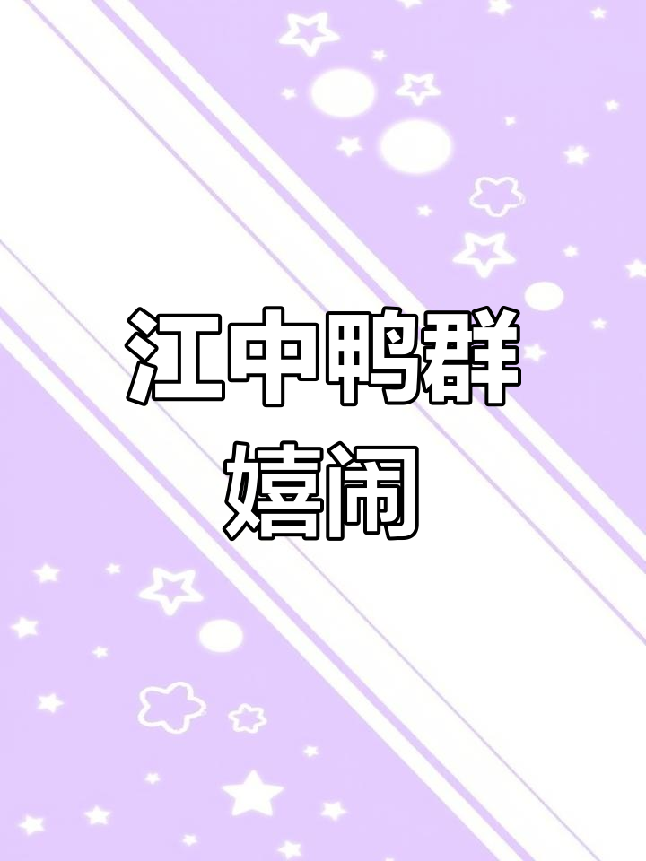 江上鸭群戏水,银牙闪烁笑翻全场