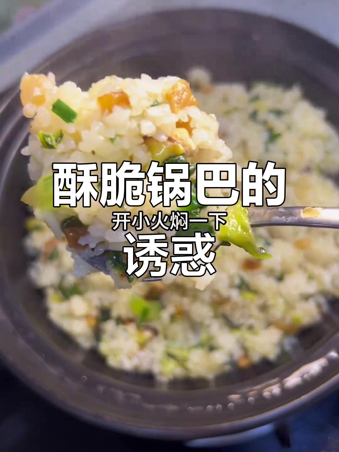 咸肉菜饭,香脆锅巴一绝,简单又美味!