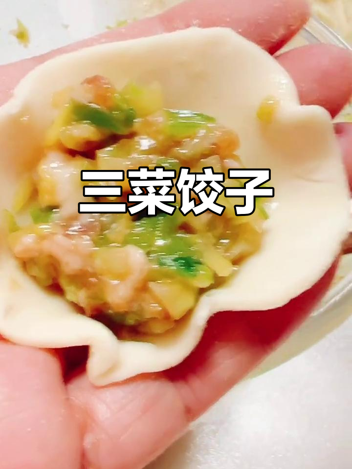 孩子最爱三菜饺子,芹菜、卷心菜、青椒搭配超美味!