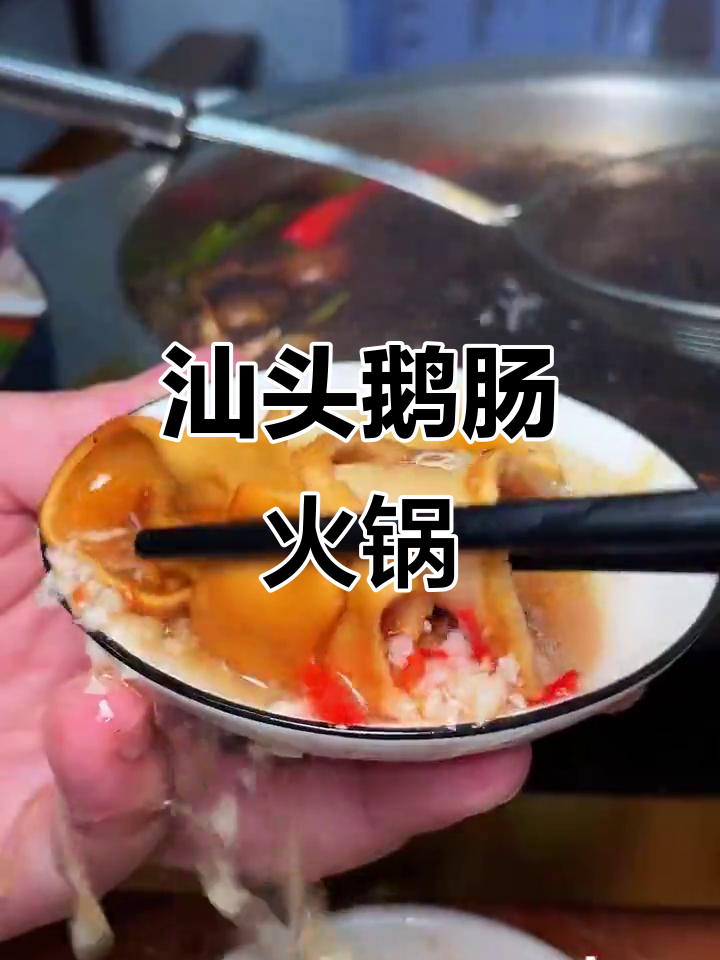 汕头鹅肠火锅,口感绝了!卤水与火锅的完美结合