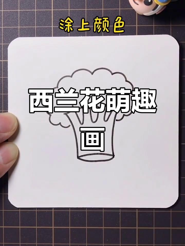 西兰花简笔画,营养又可爱!