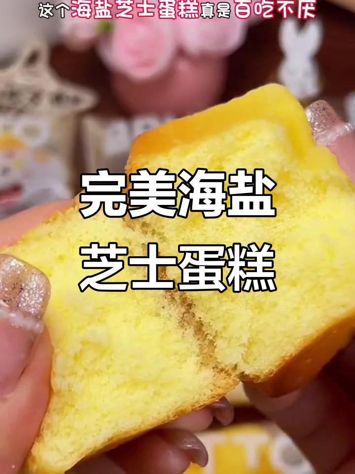 海盐芝士蛋糕,早餐下午茶必备!细腻口感让人无法抗拒