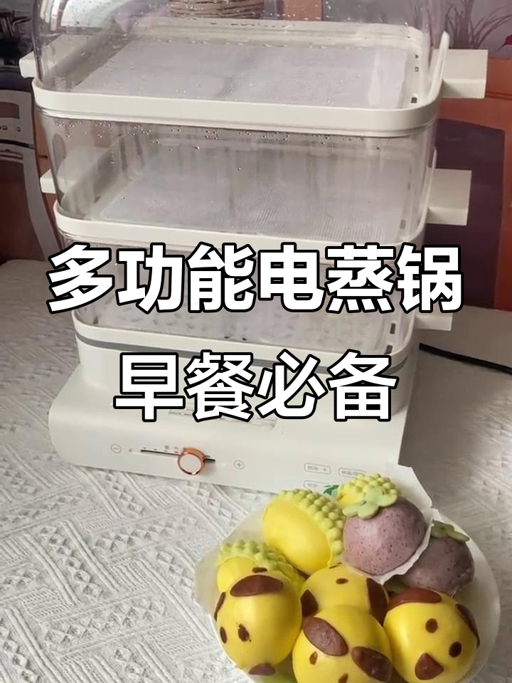 七彩叮当多功能电蒸锅，早餐轻松搞定，包子松软美味