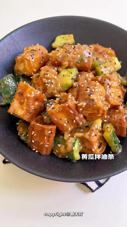 谁发明的被这个黄瓜拌油条惊艳到了巨好吃