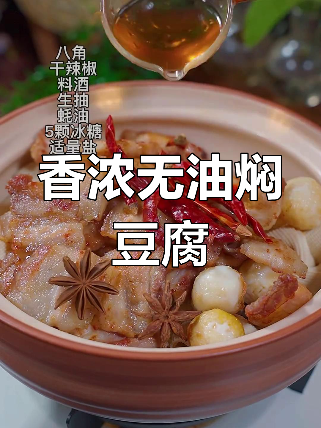 无油五花肉焖豆腐,香气扑鼻,简单又下饭!