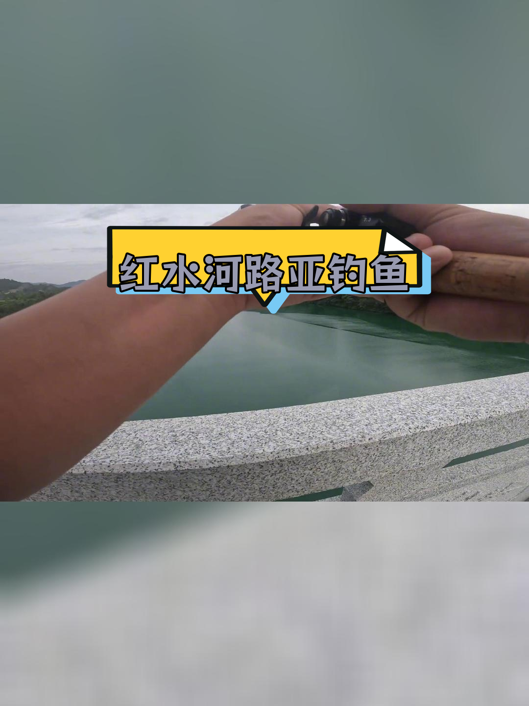 东兰三弄乡红水河野生大头鱼,桥上偶遇惊喜