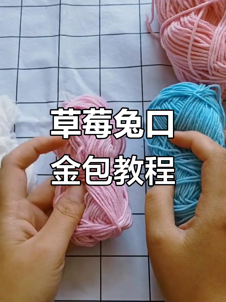 草莓兔口金包钩织教程,详细步骤教你轻松完成