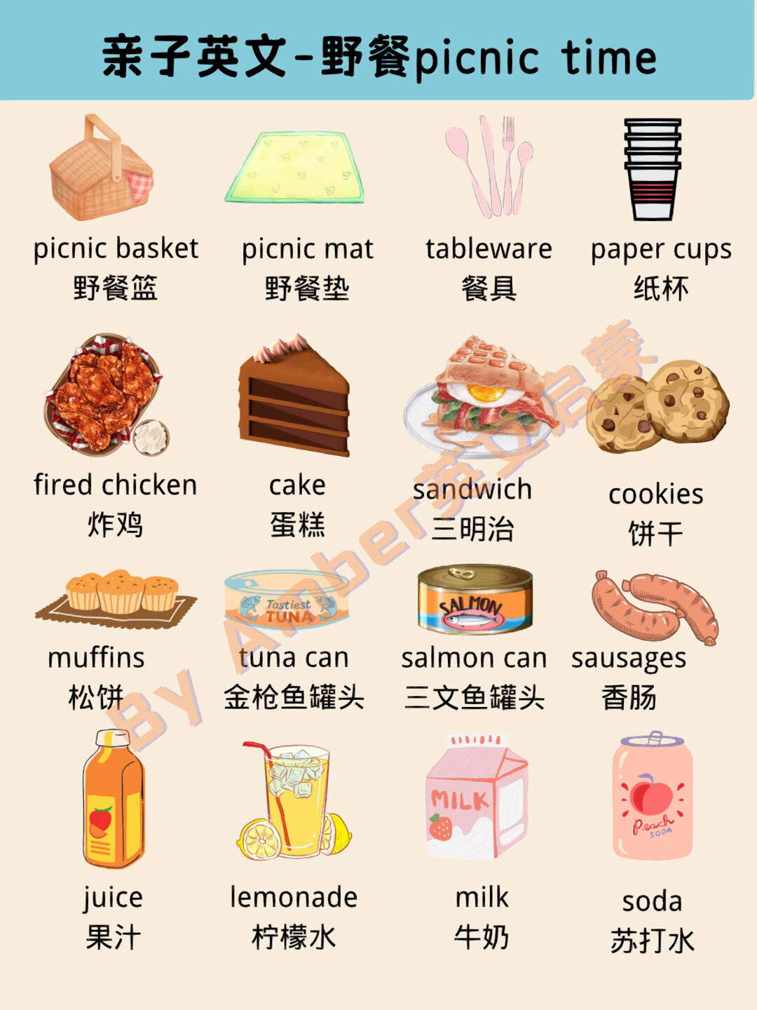 英文启蒙|野餐必备词汇