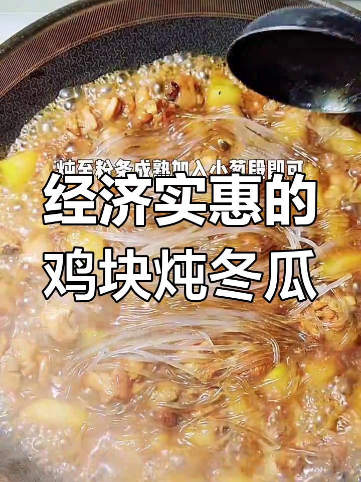 只需8块钱,鸡腿冬瓜炖粉条,家常美味轻松做