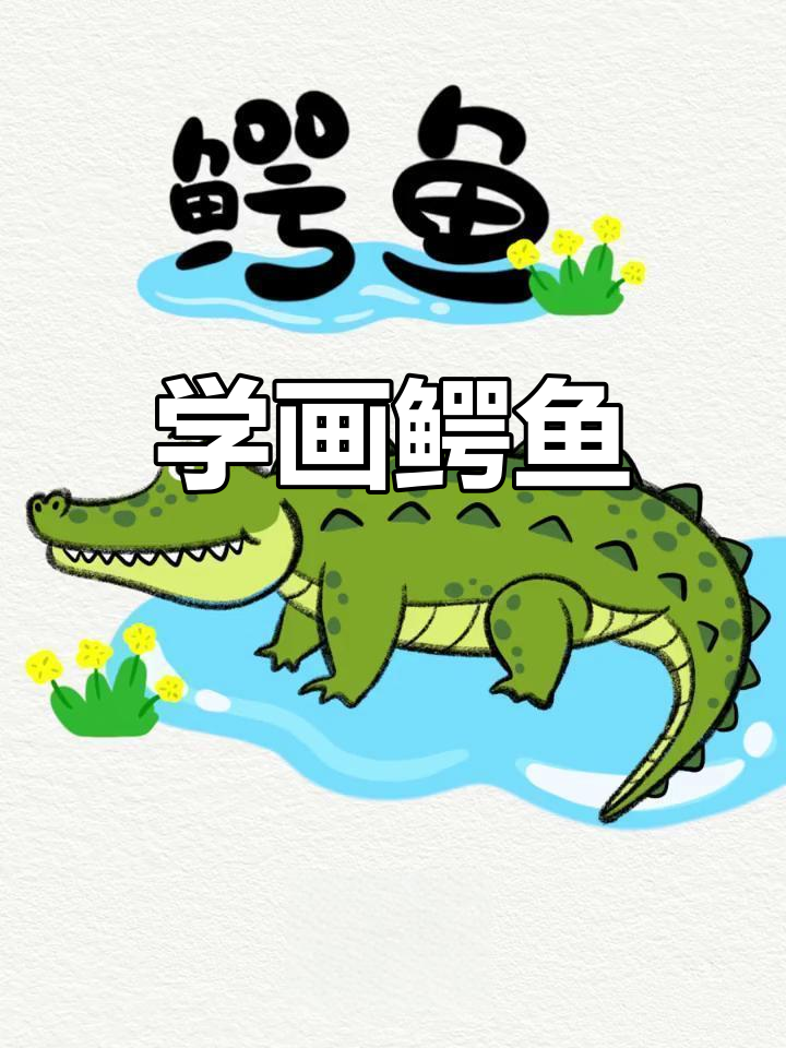 教你画凶猛鳄鱼,简单步骤学会小动物简笔画
