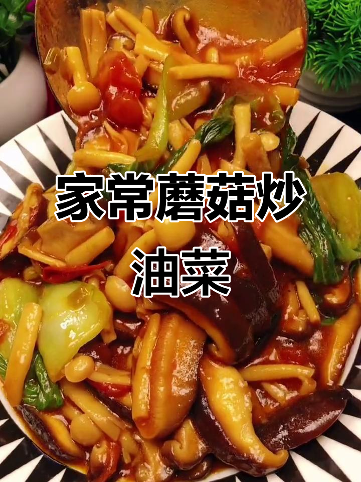 香菇油菜炒出家常味,简单又美味!