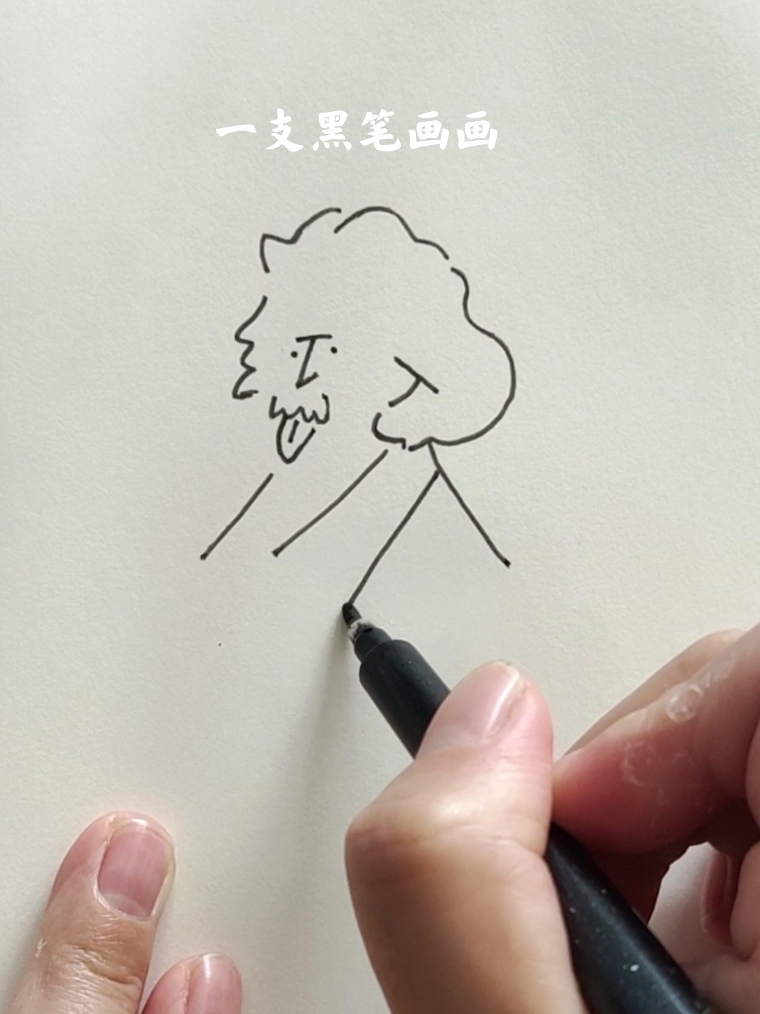 世界名人简笔画头像,零基础学黑白极简手绘